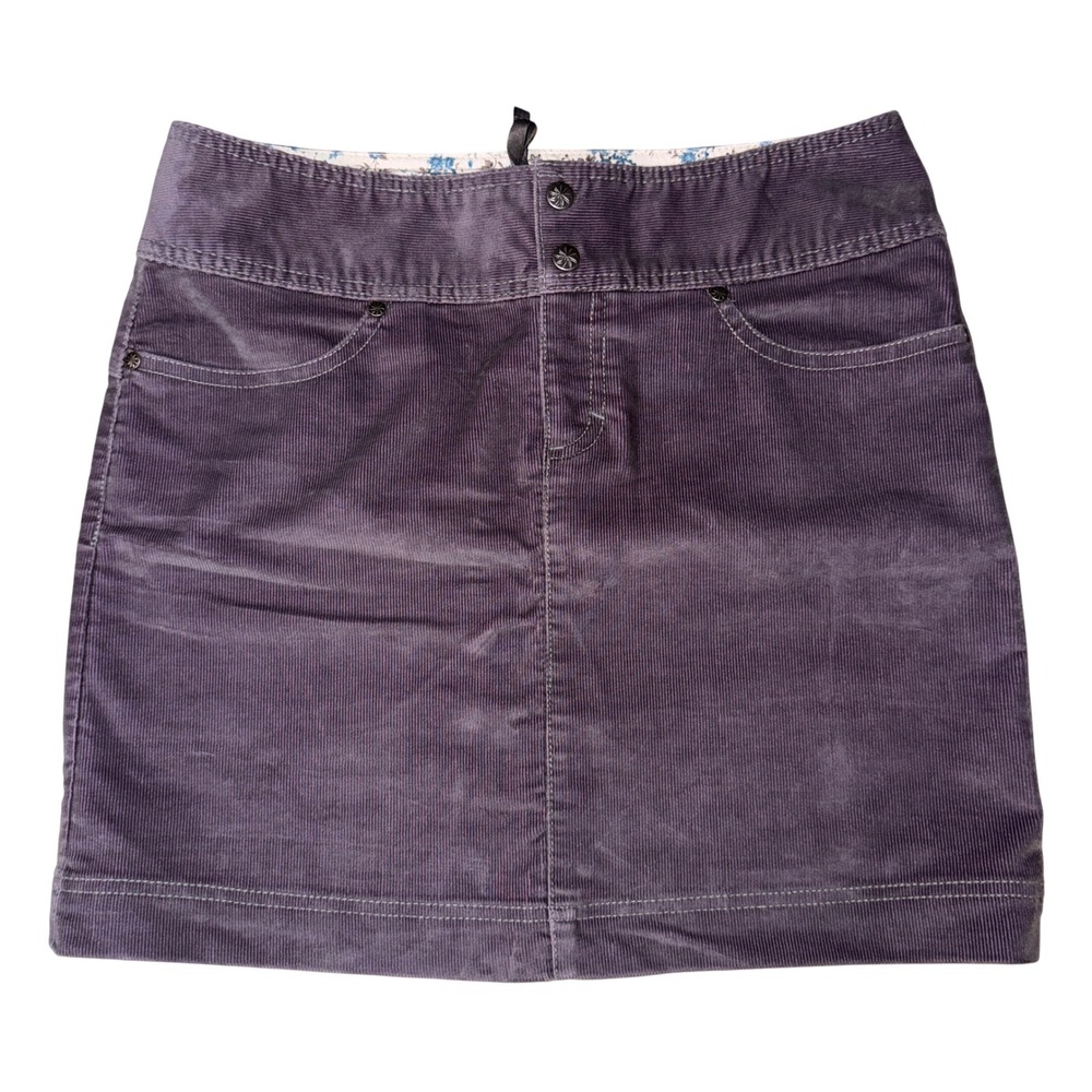 Athleta Ridge Corduroy Hiking Skirt 6 Purple Stretch‎ 5-Pocket Floral Lining
